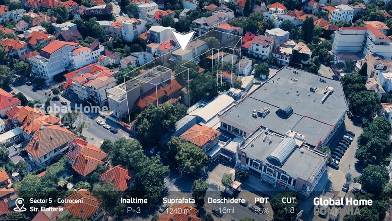 Cotroceni  - Str. Elefterie  Zona Protejata  Teren 1240 MP - Deschidere 16ML